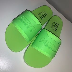 Neon Green Fenty Puma Slides 💚